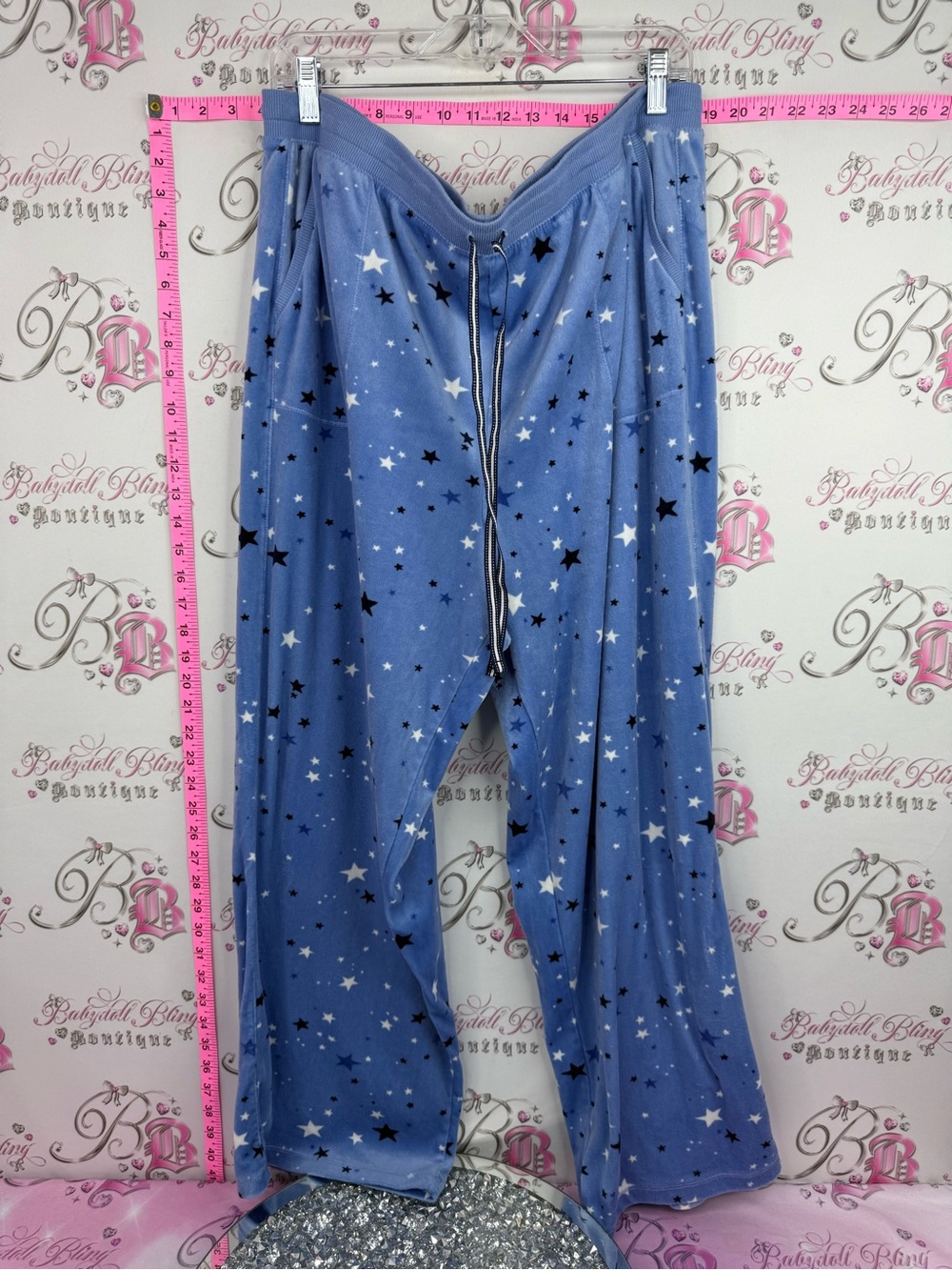 Nautica pants fleece stars lounge Blue Star-Print Jogger Pants
